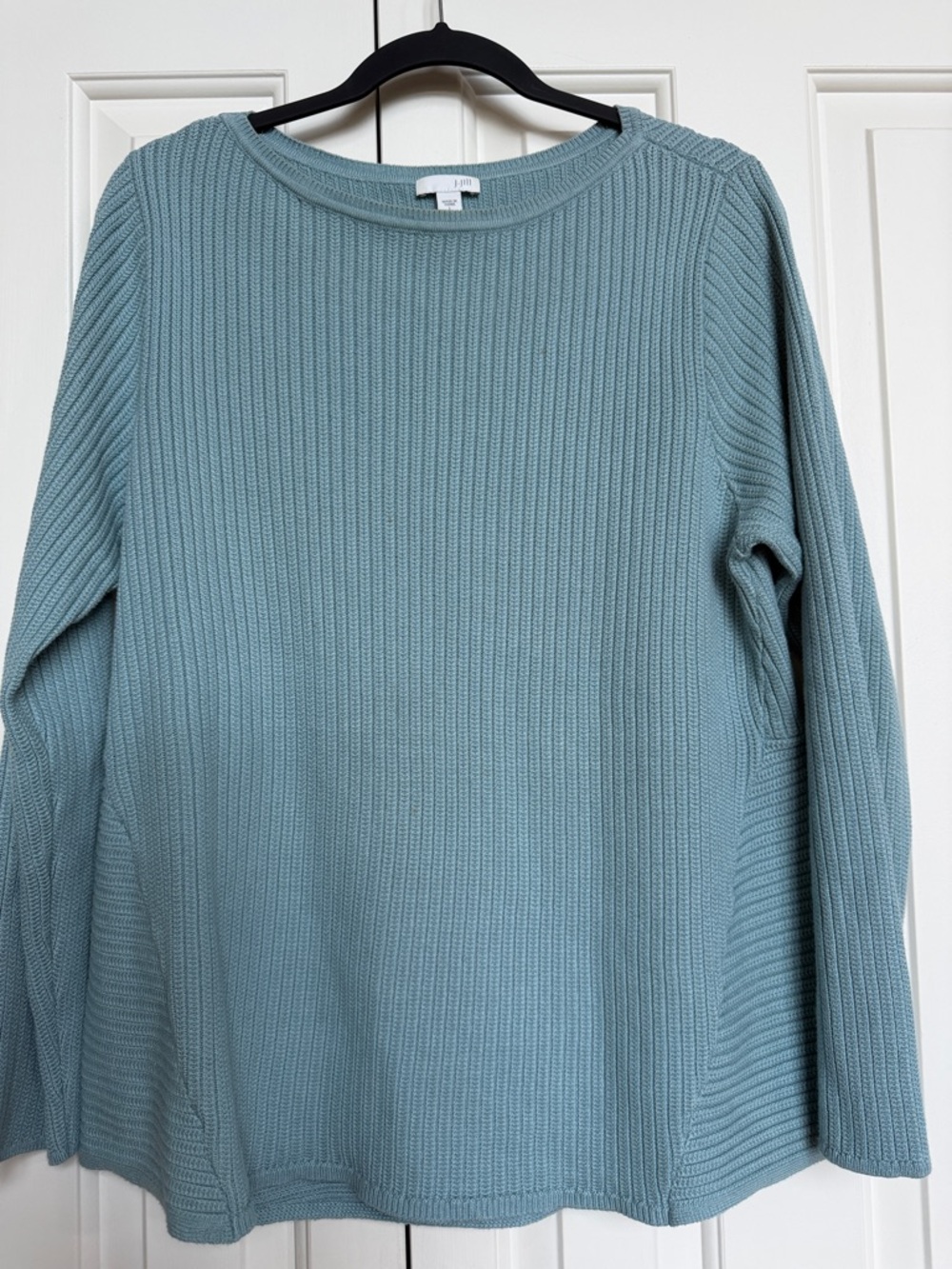 J. Jill Relaxed Ribbed Scoop Neck Top - Seafoam